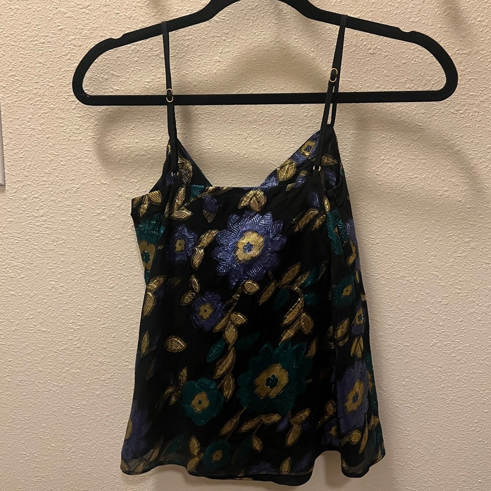 Lovers + Friends Floral Black and Green Women's Top - Picture 3 of 4